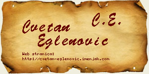 Cvetan Eglenović vizit kartica